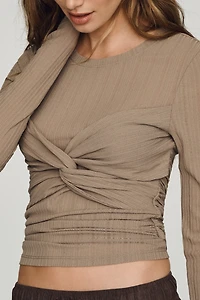 By Anthropologie Sheer Twist Top