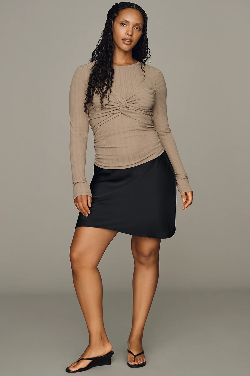 By Anthropologie Sheer Twist Top