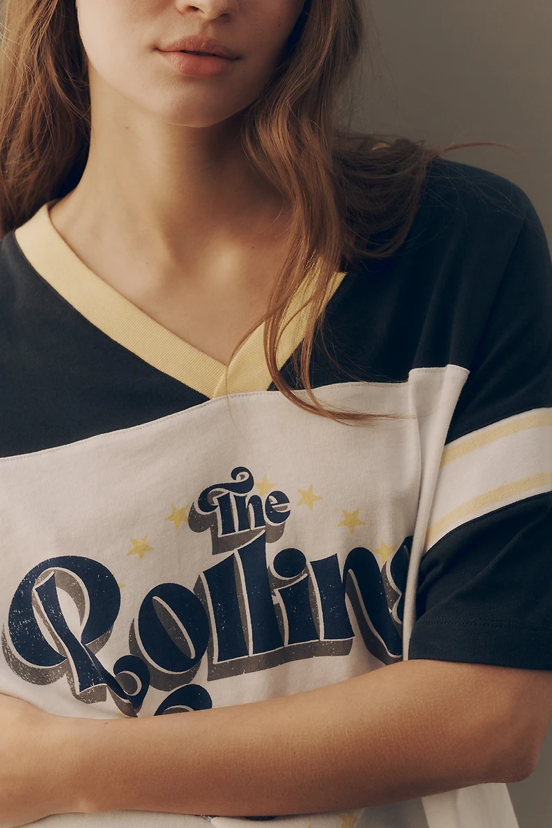 Chaser Rolling Stones Crop Tee
