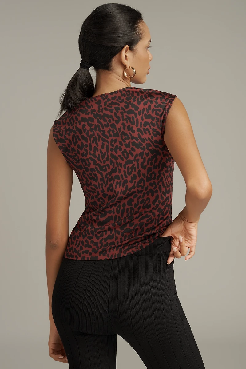 Maeve Cap-Sleeve Cut-In Knit Top