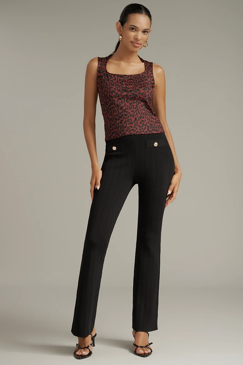 Maeve Cap-Sleeve Cut-In Knit Top