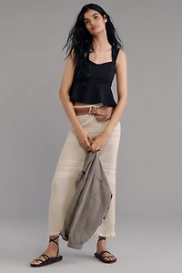 Maeve Square-Neck Peplum Tank Top