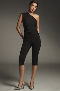 By Anthropologie Textured One-Shoulder Top