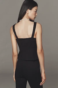 Maeve Square-Neck Structured Tank Top