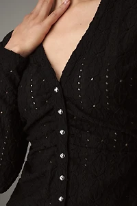Maeve Textured Eyelet Top