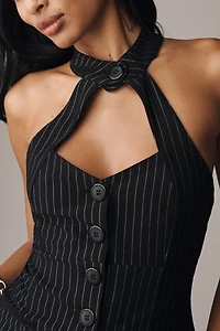By Anthropologie Black-Tie Halter Vest