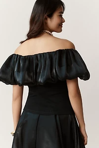 Off-Shoulder Bubble Blouse