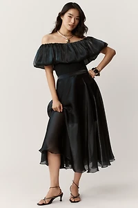 Off-Shoulder Bubble Blouse
