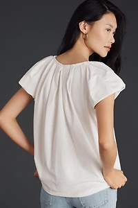 English Factory Balloon-Sleeve V-Neck Blouse