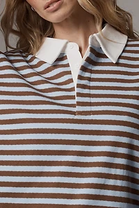 English Factory Long-Sleeve Striped Rugby Shirt