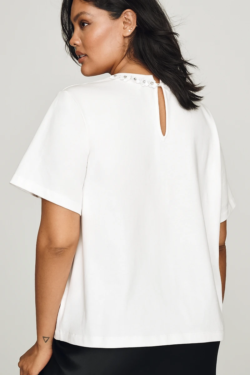 English Factory Pearl Bow Top