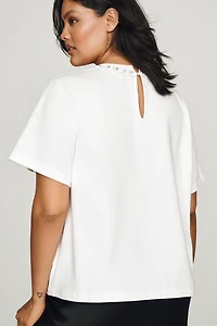 English Factory Pearl Bow Top