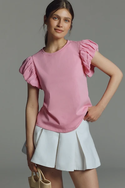 English Factory Ruffle-Sleeve T-Shirt