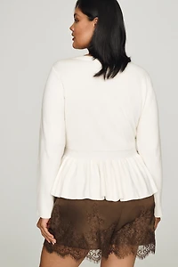 English Factory Peplum Cardigan