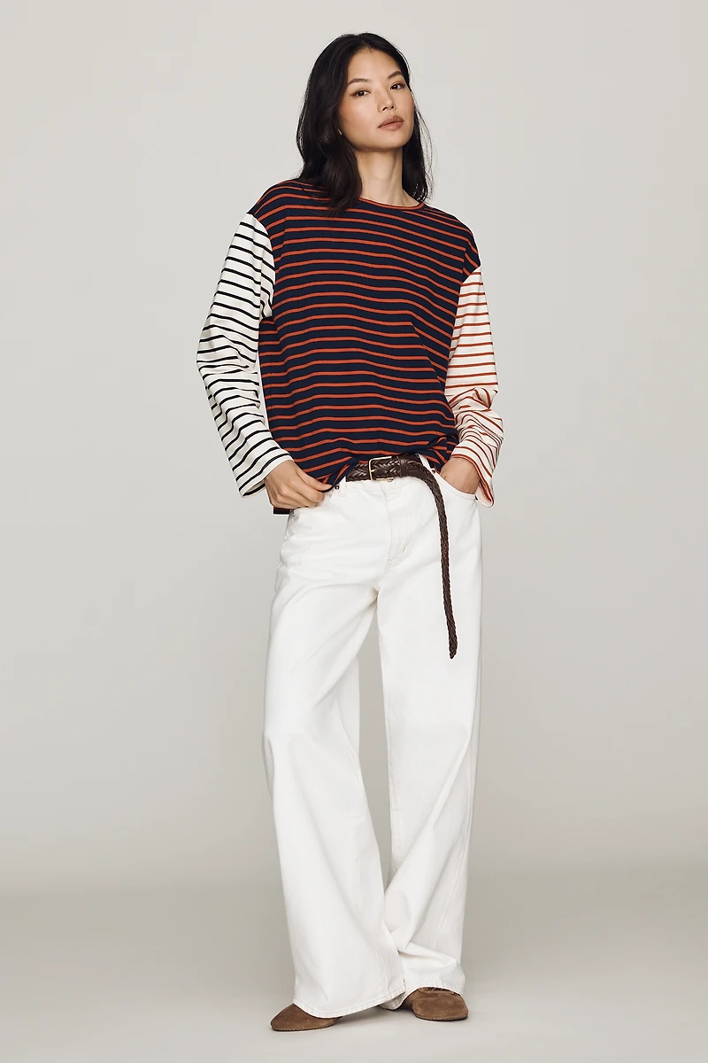 English Factory 100% Cotton Long-Sleeve Top