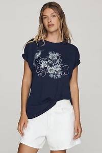 Scotch & Soda Cotton Embroidered Tee