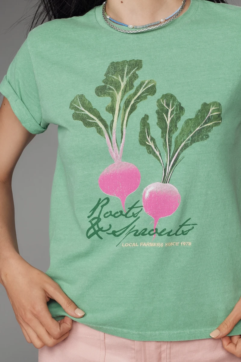 By Anthropologie Roots & Sprouts Graphic Tee