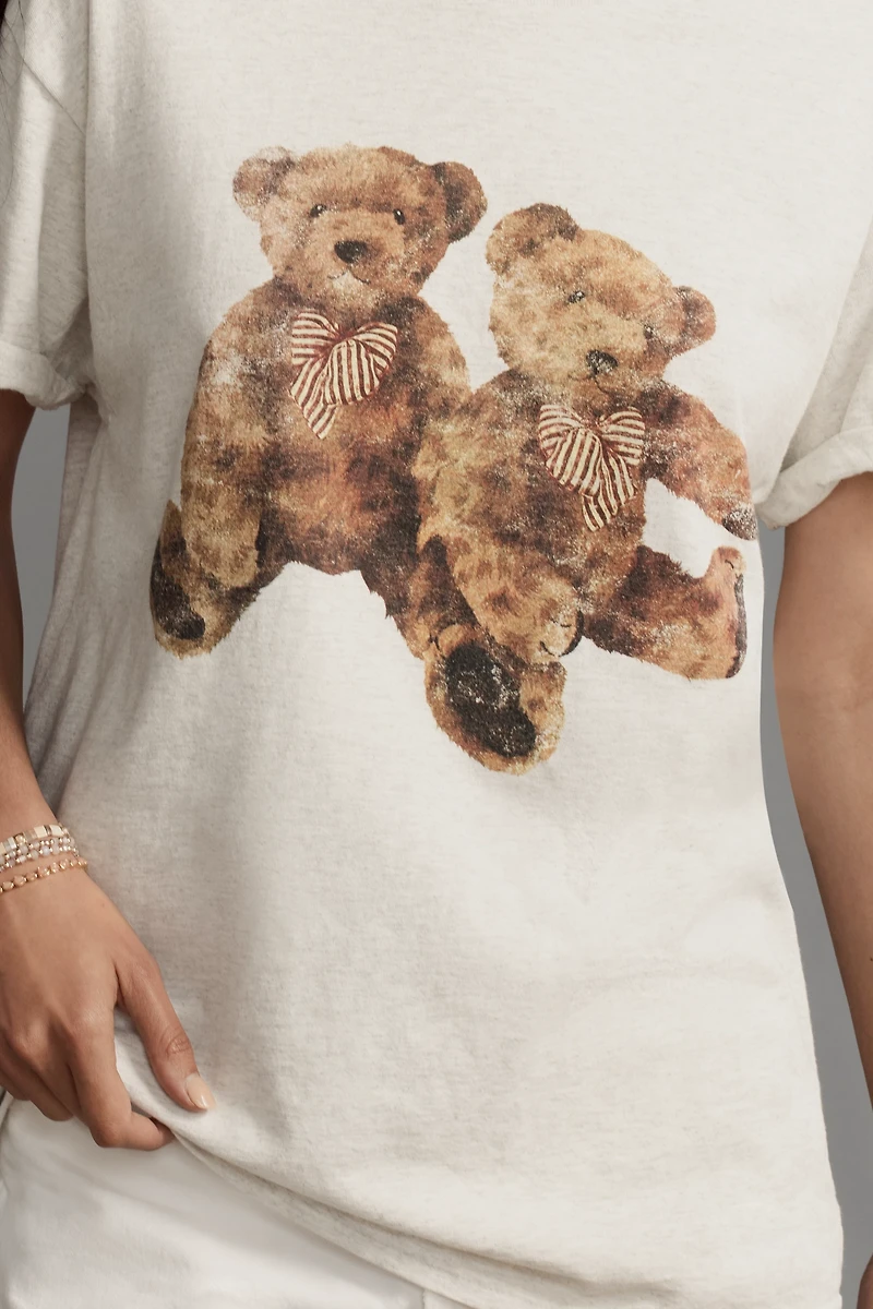 By Anthropologie Bear Cotton Boyfriend Tee