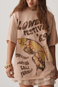 By Anthropologie Oversized Flower Festival Graphic Tee