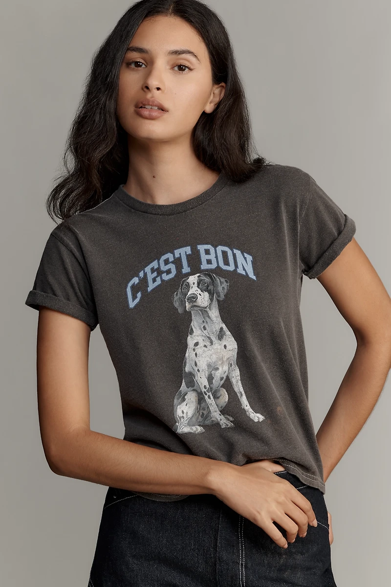 By Anthropologie Dog Graphic Tee