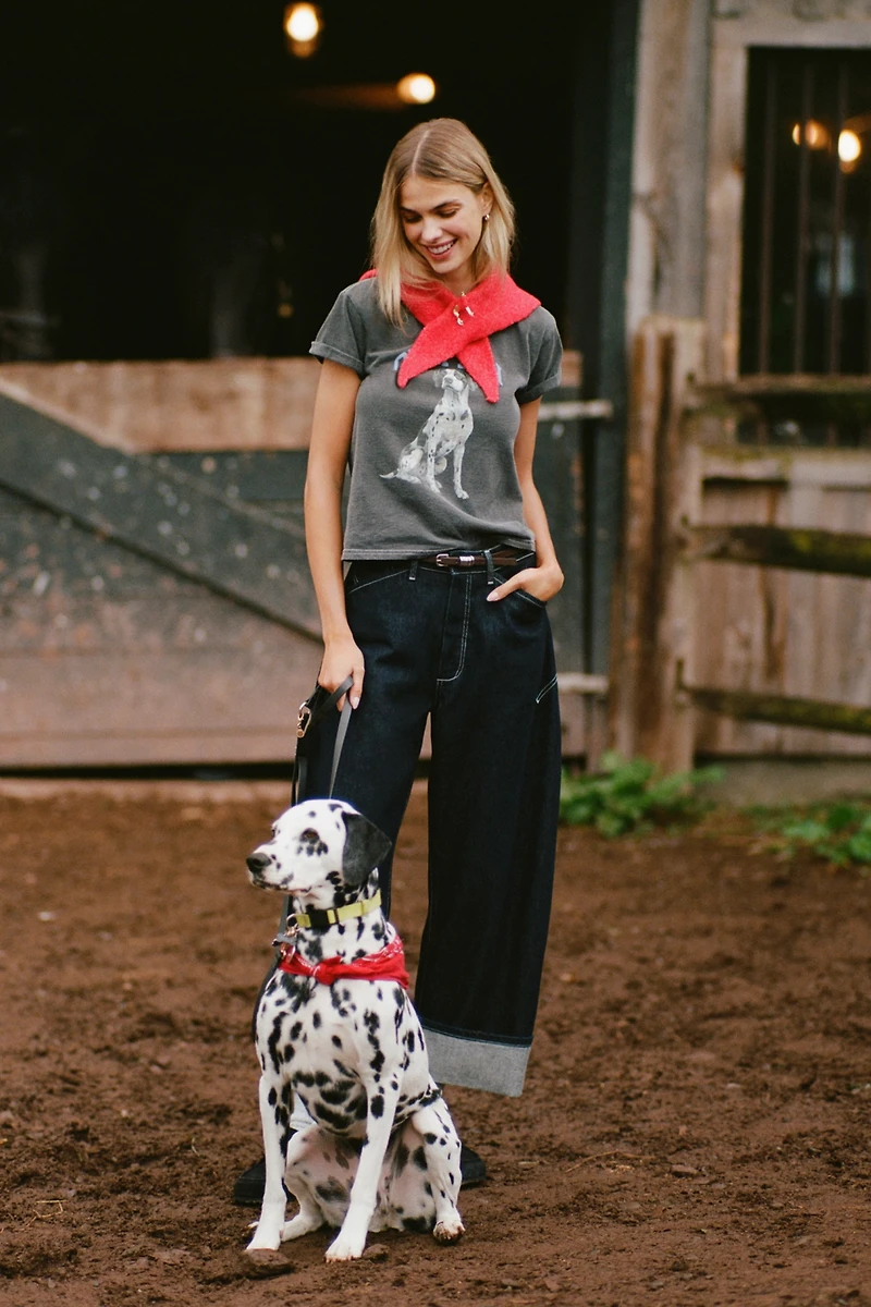By Anthropologie Dog Graphic Tee