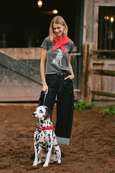 By Anthropologie Dog Graphic Tee