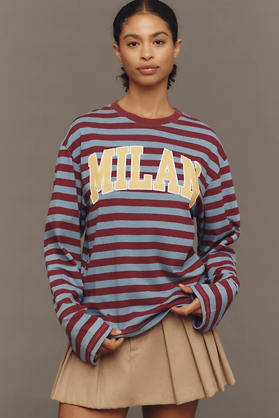 By Anthropologie Long-Sleeve Stripe City Top