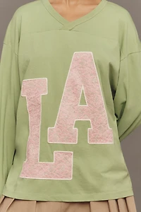 By Anthropologie Lace City Graphic Sweatshirt