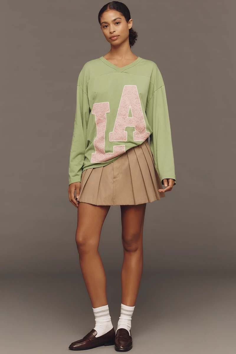 By Anthropologie Lace City Graphic Sweatshirt