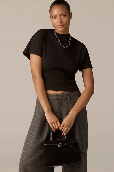 By Anthropologie Mock Neck Tee
