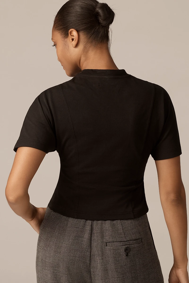 By Anthropologie Mock Neck Tee