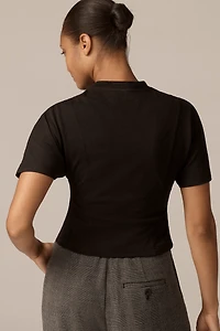 By Anthropologie Mock Neck Tee
