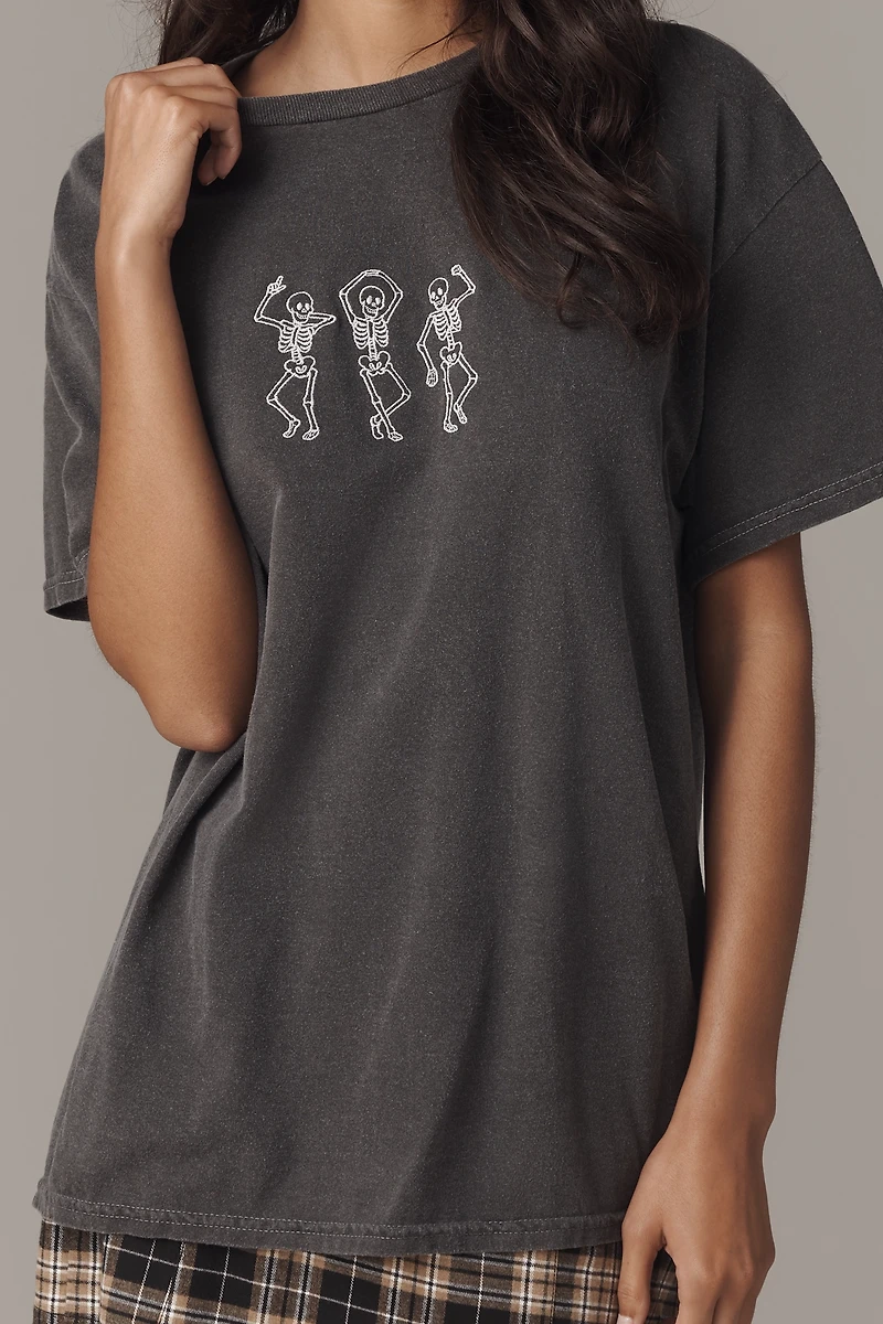 By Anthropologie Skeleton Boyfriend Tee