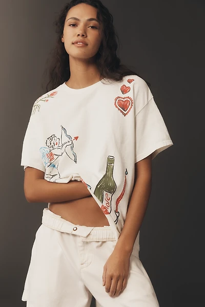 By Anthropologie Valentine Boxy Tee