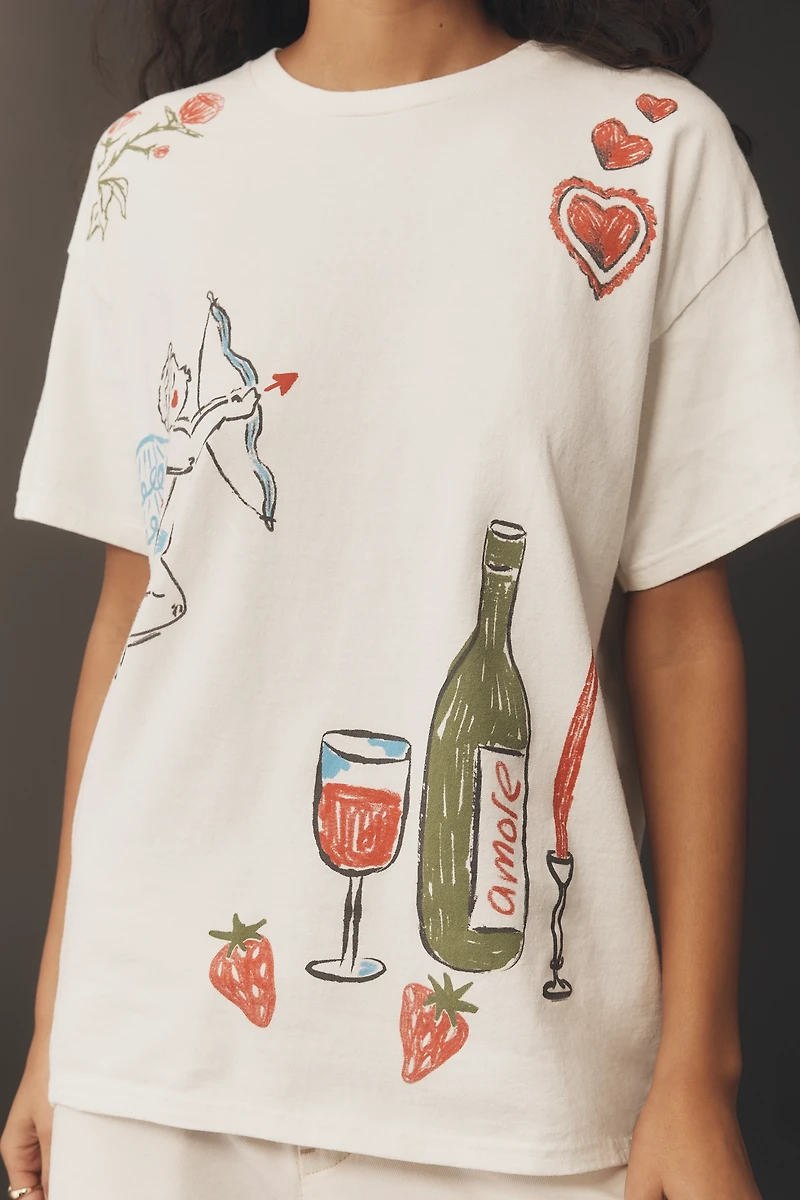 By Anthropologie Valentine Boxy Tee