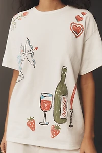 By Anthropologie Valentine Boxy Tee
