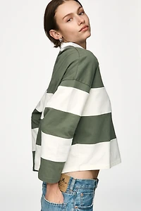 By Anthropologie Striped Rugby Top