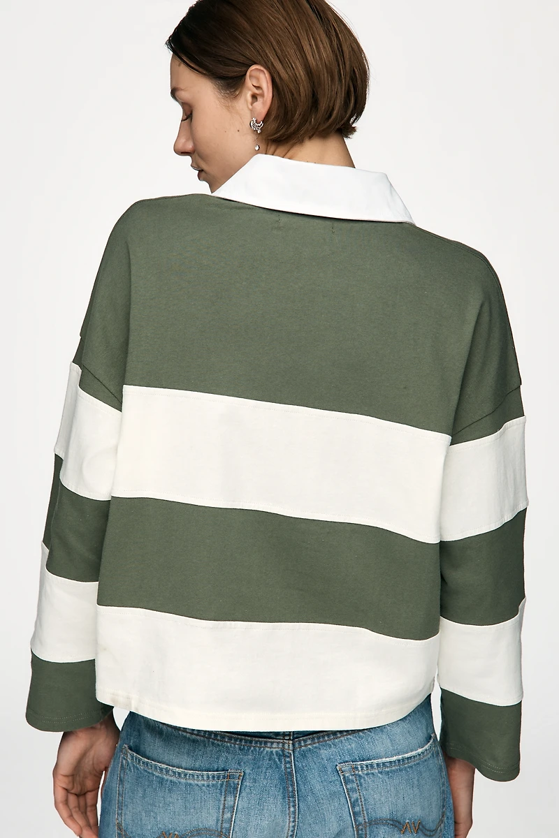 By Anthropologie Striped Rugby Top