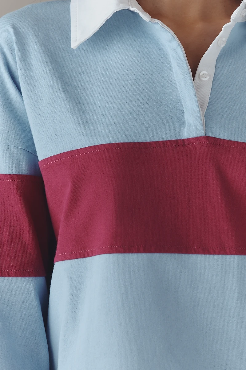 By Anthropologie Striped Rugby Top