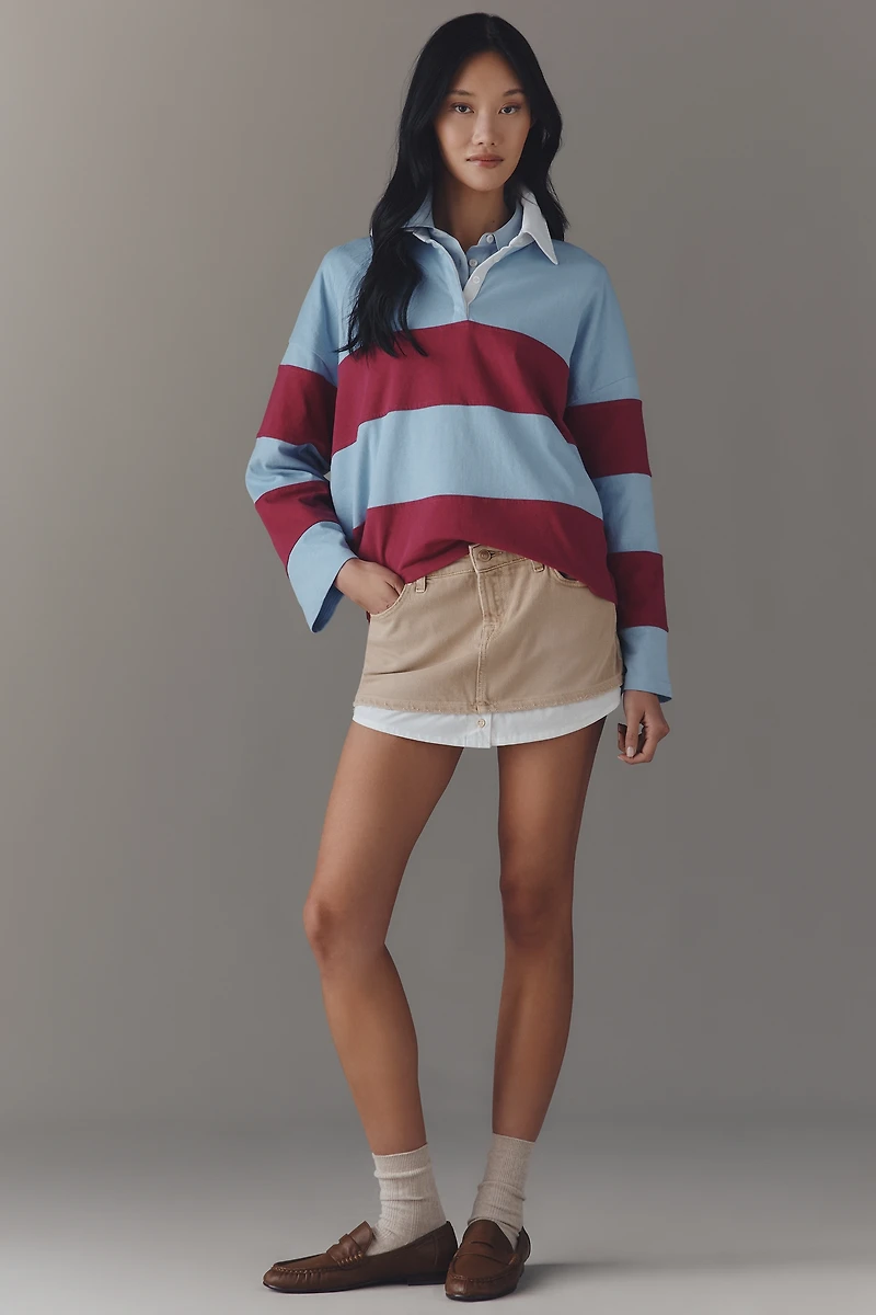 By Anthropologie Striped Rugby Top