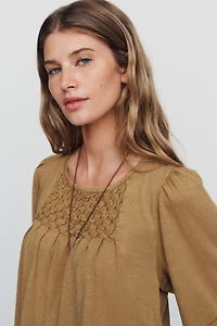 Pilcro Flutter-Sleeve Swing Blouse