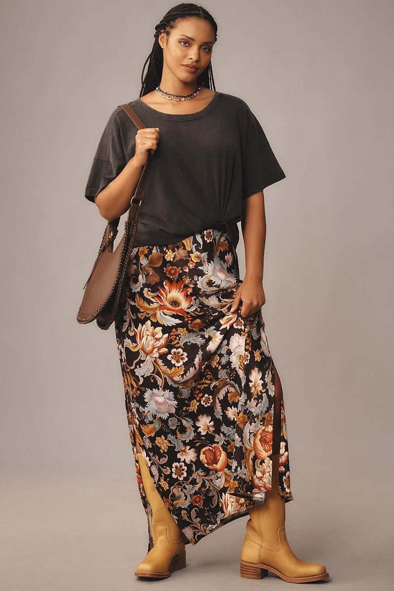 The Jordyn Cotton-Slub Crew-Neck Oversized Tee by Pilcro