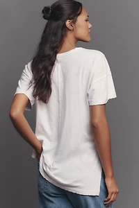The Jordyn Cotton-Slub Crew-Neck Oversized Tee by Pilcro