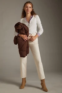 The Andie Ribbed Henley Top by Pilcro