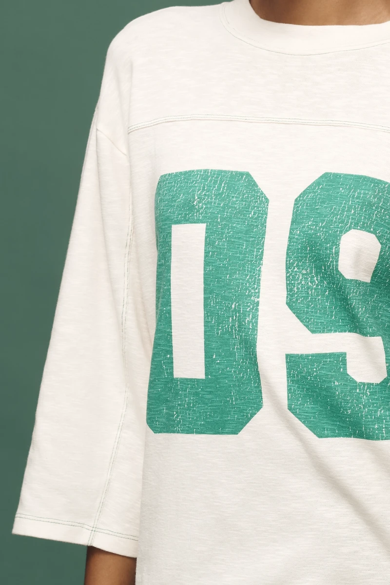 Pilcro 3/4 Sleeve Varsity Tee