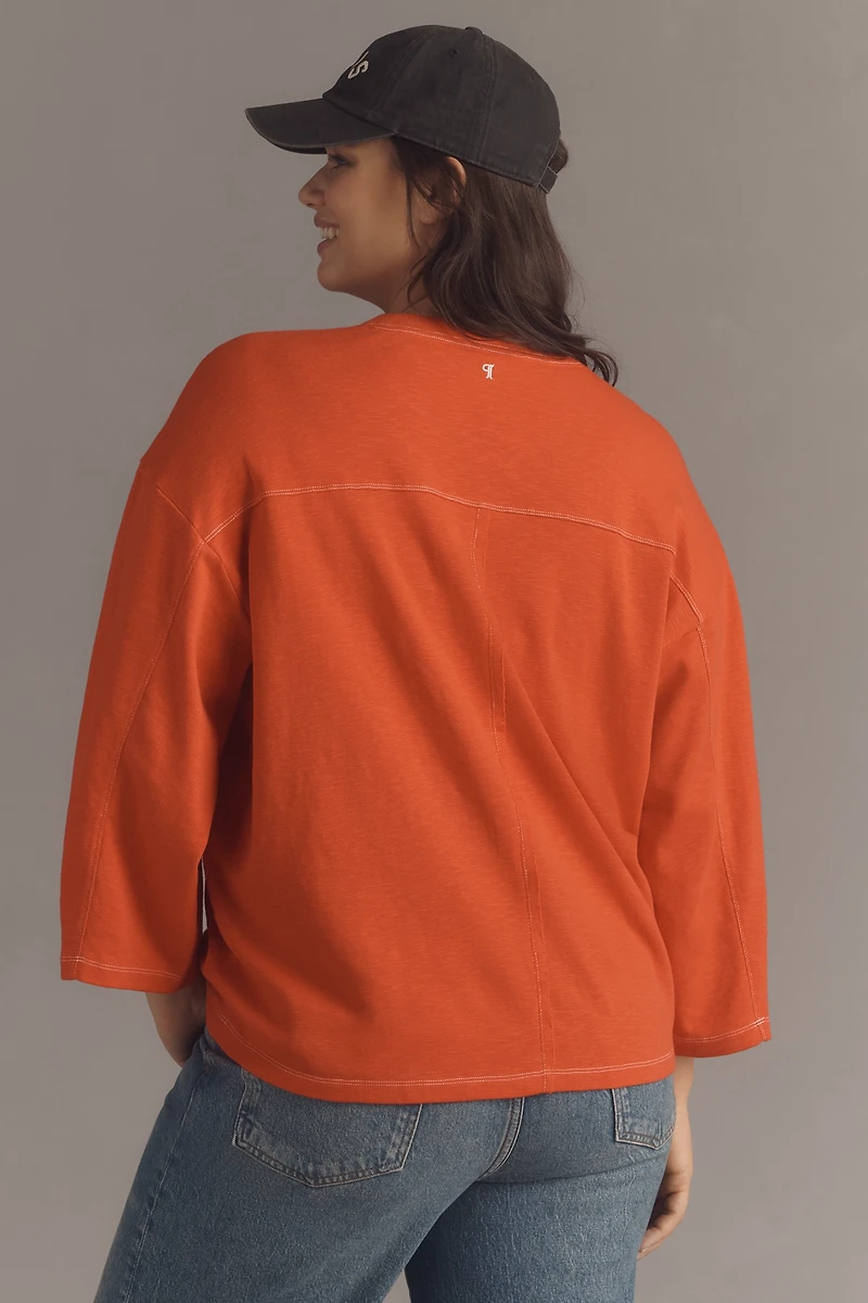 Pilcro 3/4 Sleeve Varsity Tee