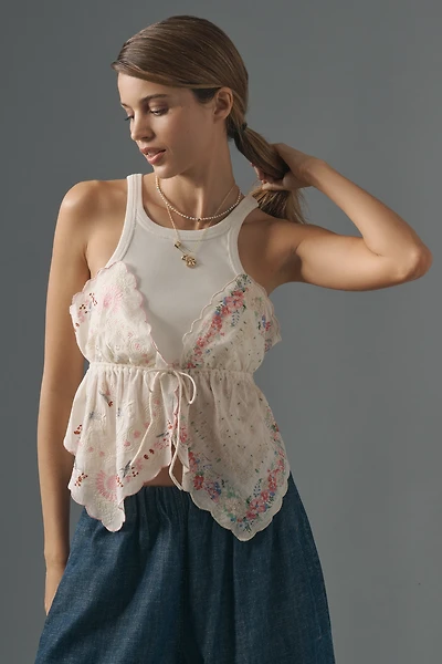 By Anthropologie Pieced Scarf Tank