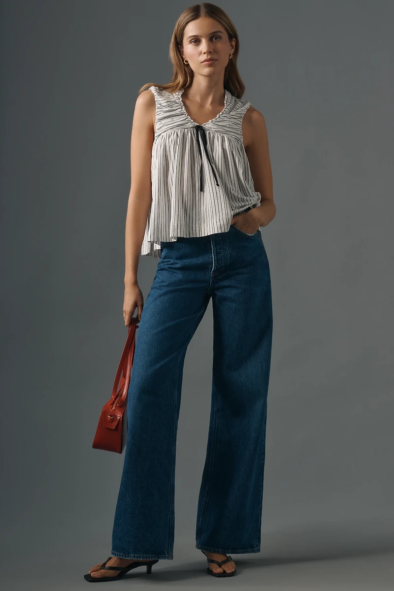 Maeve Ruched Swing Tank