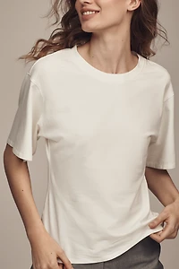 By Anthropologie Short-Sleeve Fitted Waist Top