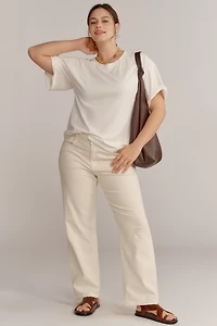 By Anthropologie Short-Sleeve Fitted Waist Top